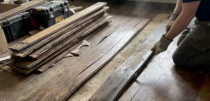 Wood Veneer Water Damage Repair Chestnut Mountain